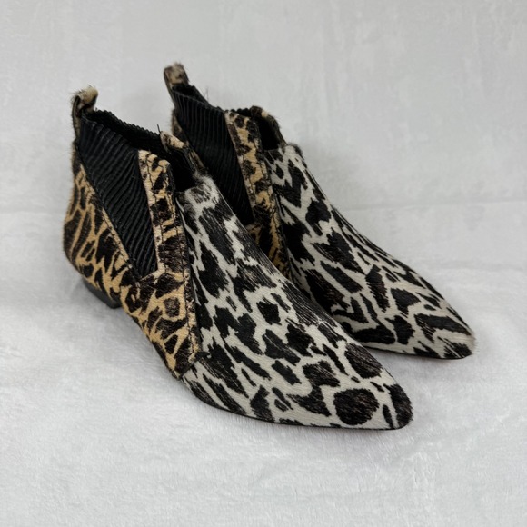 10 Crosby Derek Lam Shoes - 10 Crosby Derek Lam Alegra Too Leopard Print Calf Hair Ankle Boots Women Size 7